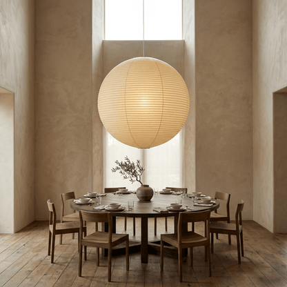 Suspension globe en papier washi