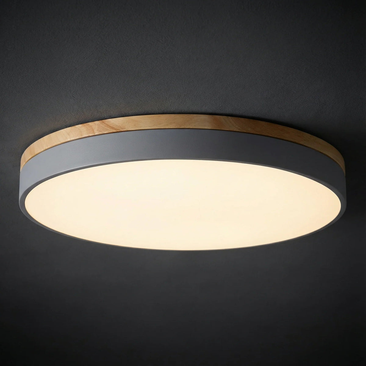 Plafonnier en bois minimaliste Lumbra affleurant