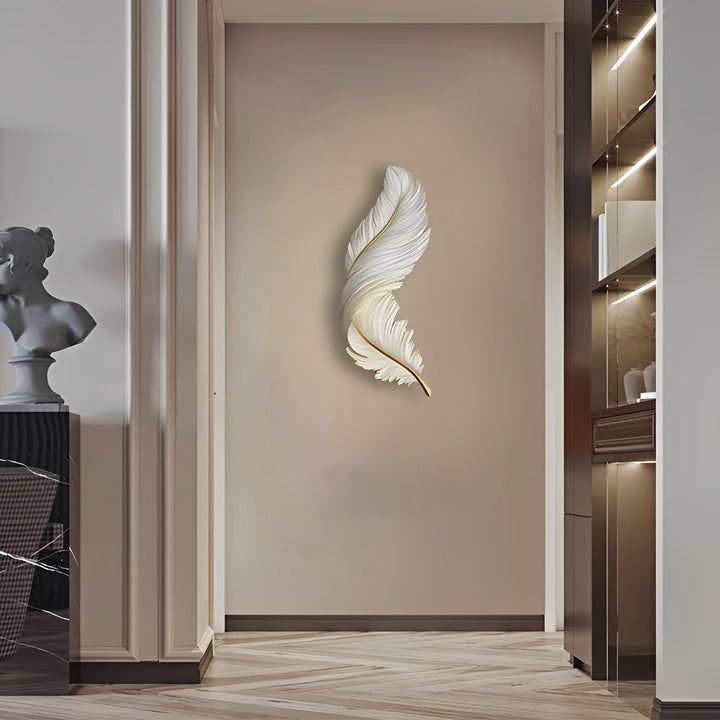 Applique murale LED Plume sculptée