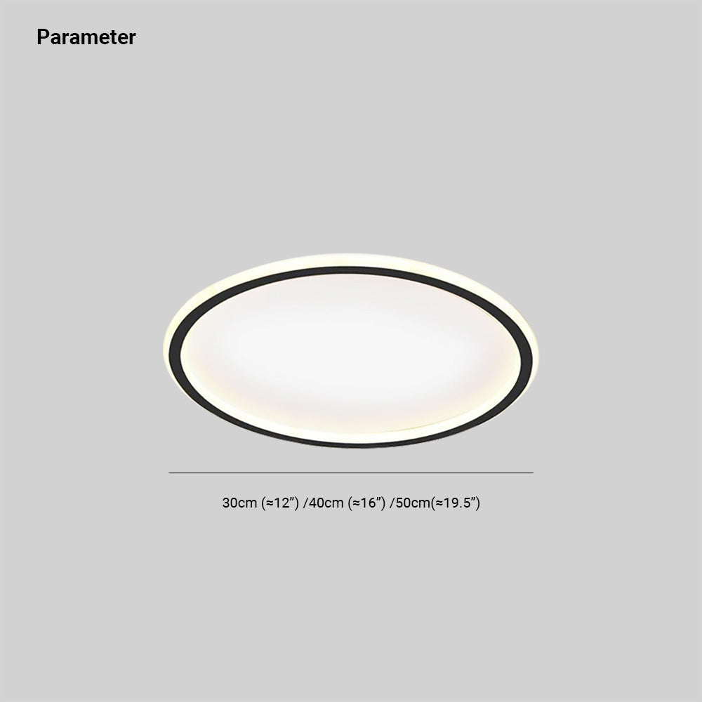 Plafonnier LED rond en acrylique affleurant