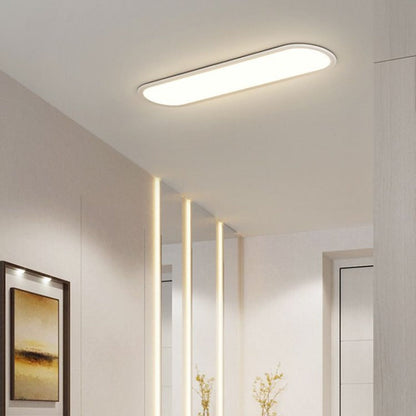 Plafonnier ovale minimaliste en métal Ovalis
