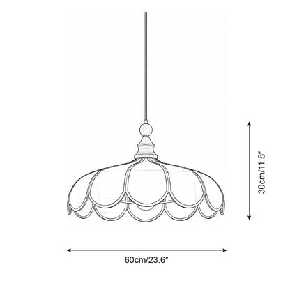 Suspension à pétales festonnés