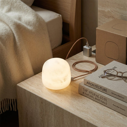 Lampe de table minimaliste en albâtre Alvane