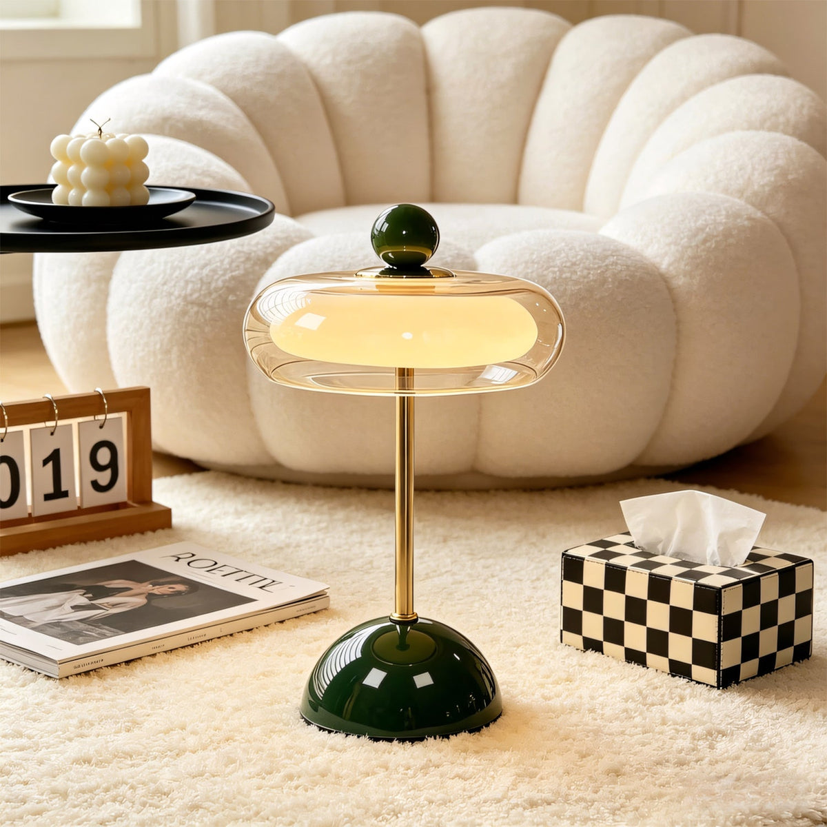 Lampe de table Calvento en verre Art déco