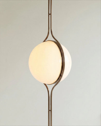 Lampadaire du sol au plafond en métal Pelvaro au style du milieu du siècle