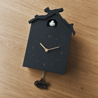 Horloge coucou à pendule en bois minimaliste Dunmere