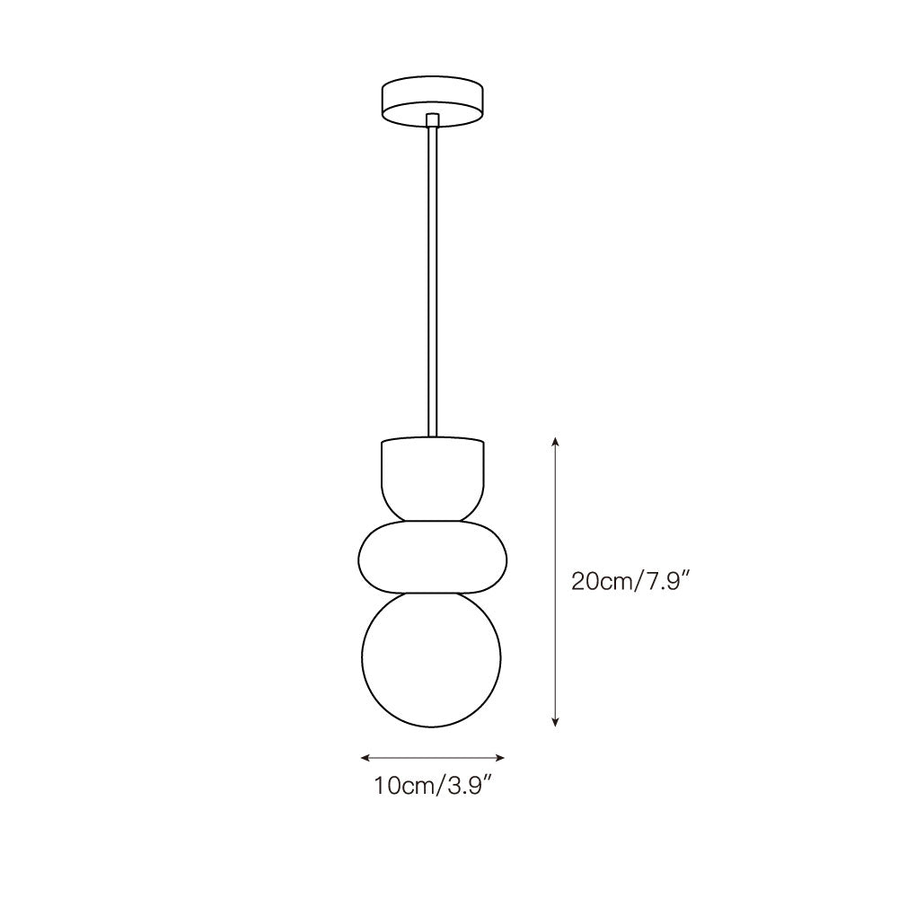 Suspension empilée en albâtre