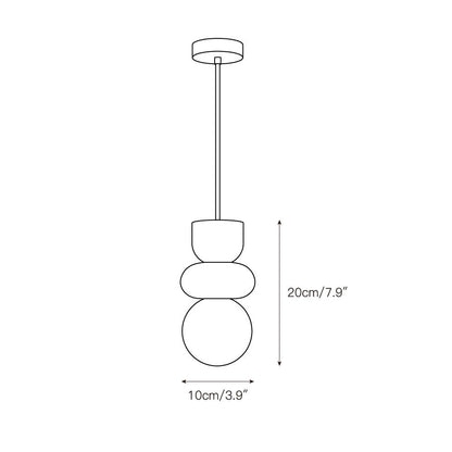 Suspension empilée en albâtre