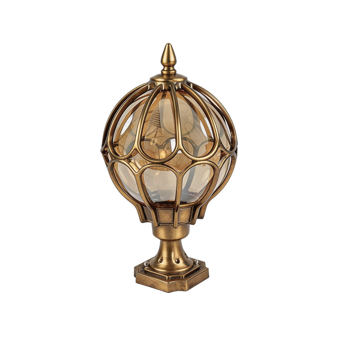 Lanterne classique à poser en verre avec cage