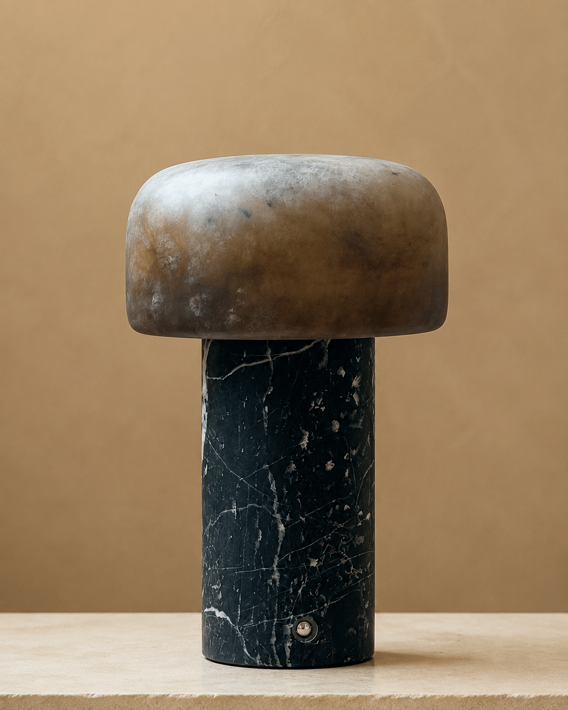 Lampe de table Wabi-Sabi en travertin Brenvale