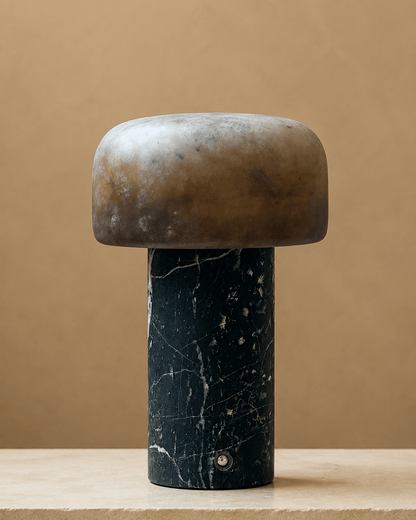 Lampe de table Wabi-Sabi en travertin Brenvale