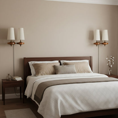 Applique murale enfichable en noyer et laiton