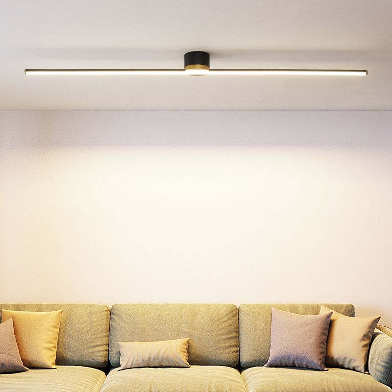 Plafonnier linéaire minimaliste en métal Filara