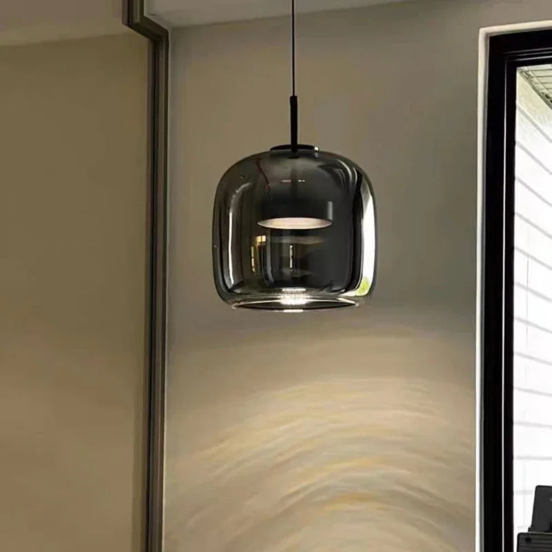 Suspension en verre teinté nordique Lumira