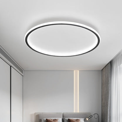 Plafonnier affleurant en aluminium scandinave Solvane