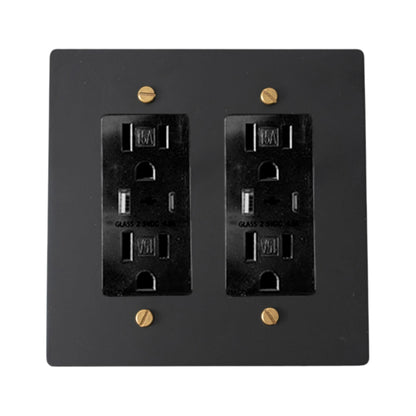 Prise double Galveno Vintage en laiton massif