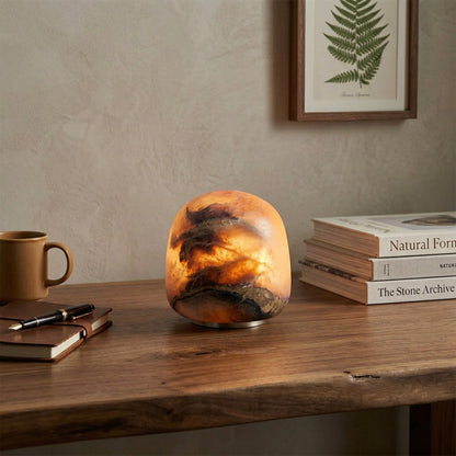 Lampe de table minimaliste en albâtre Alvane