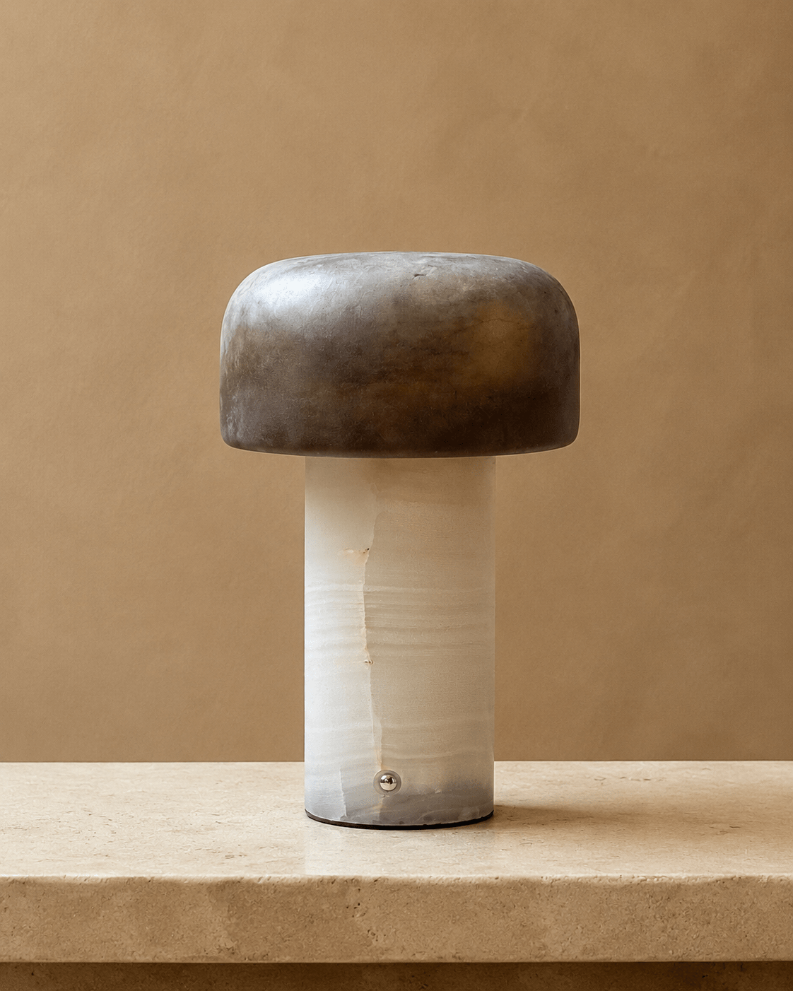 Lampe de table Wabi-Sabi en travertin Brenvale