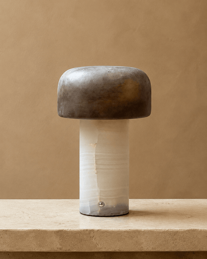 Lampe de table Wabi-Sabi en travertin Brenvale