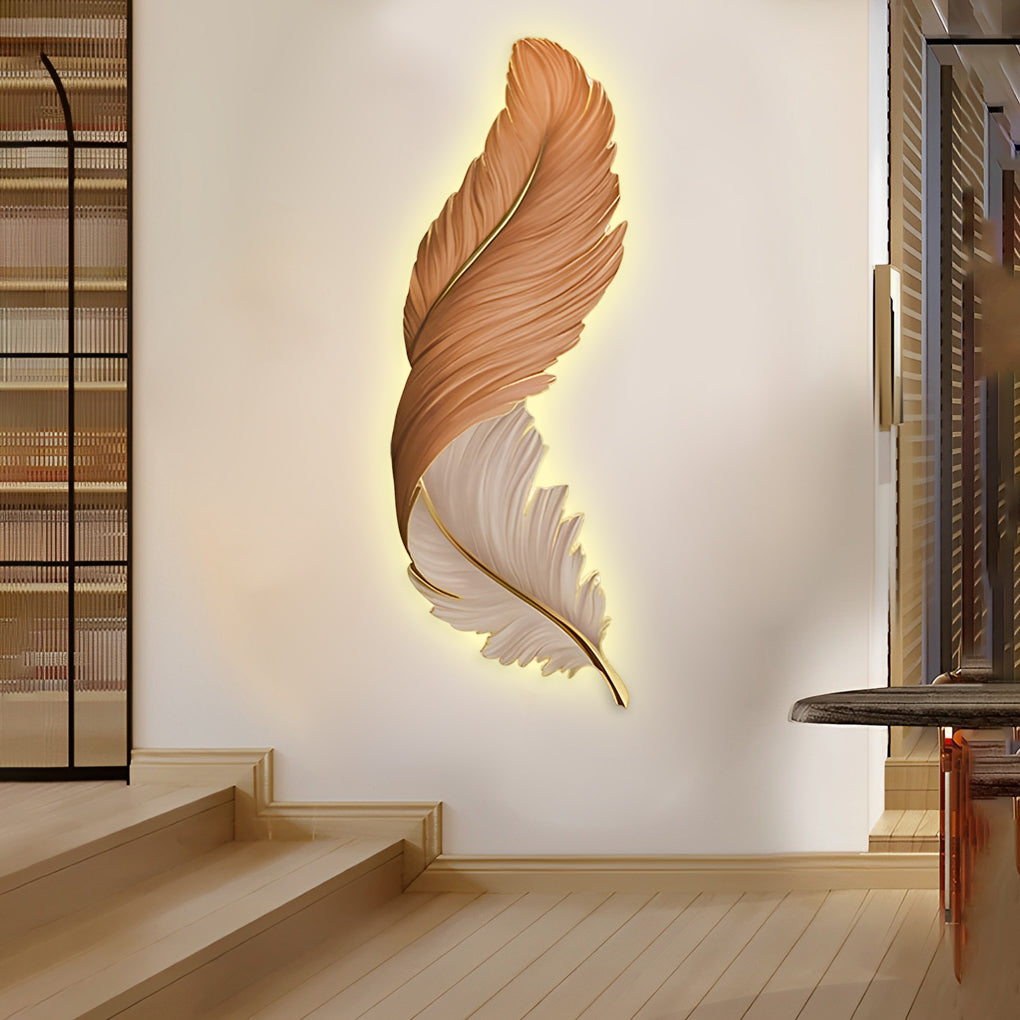 Applique murale LED Plume sculptée