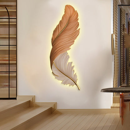 Applique murale LED Plume sculptée