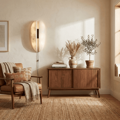 Applique enfichable avec panneau en albâtre