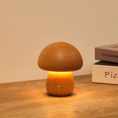 Lampe de table en bois scandinave Fungara