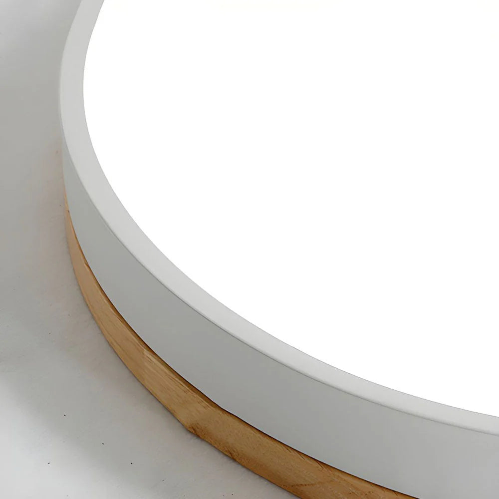 Plafonnier en bois minimaliste Lumbra affleurant
