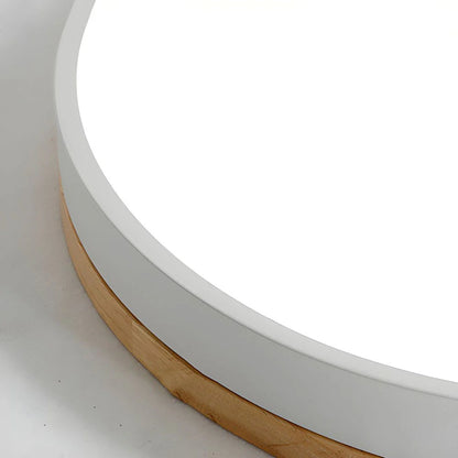 Plafonnier en bois minimaliste Lumbra affleurant