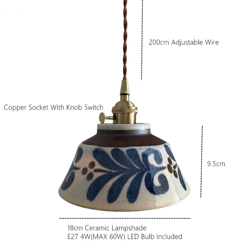 Suspension en céramique rustique Tessaly
