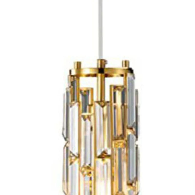 Suspension en forme de colonne en cristal à facettes