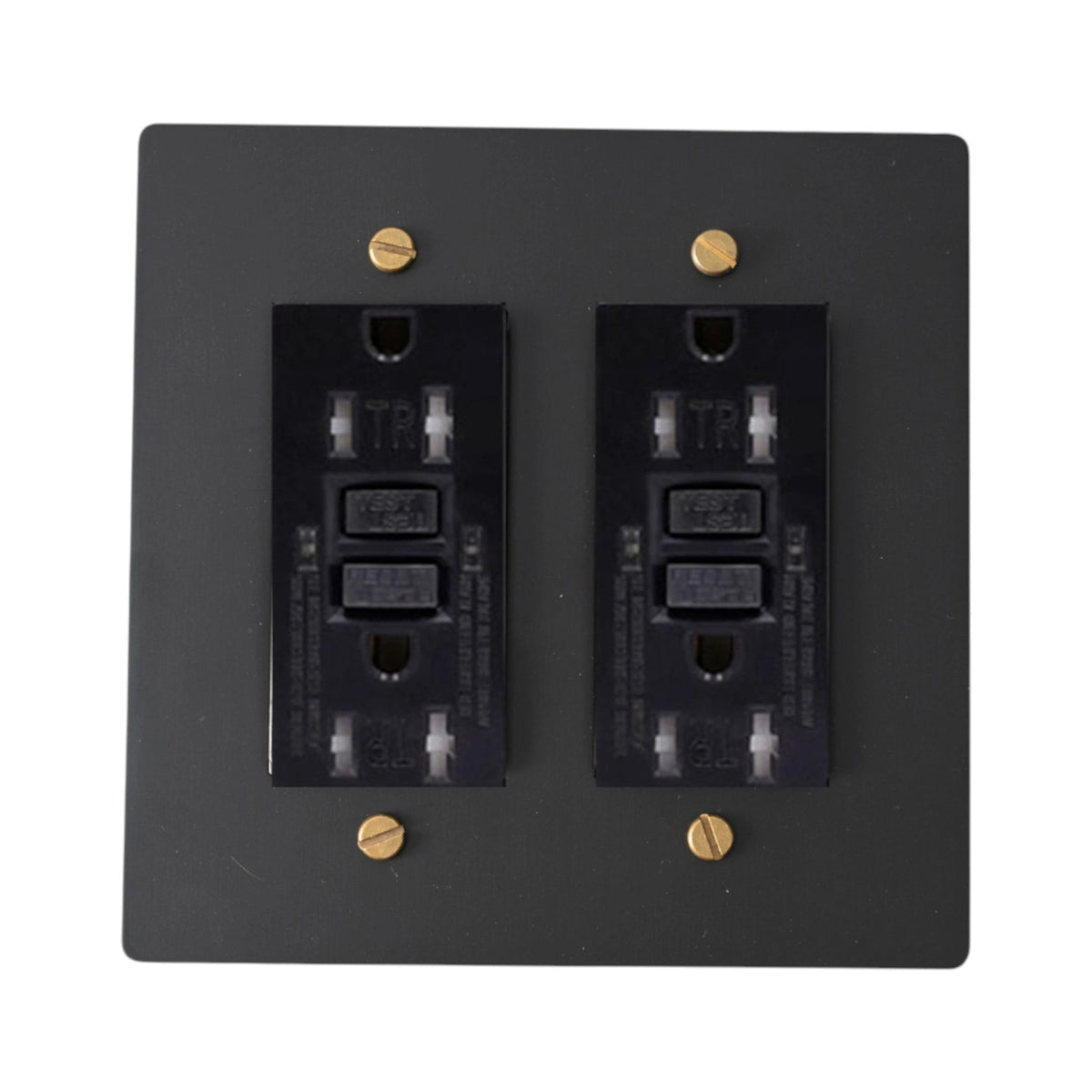 Prise double Galveno Vintage en laiton massif