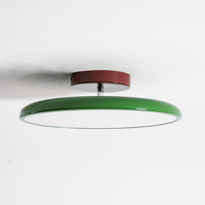 Plafonnier rond en bois orientable