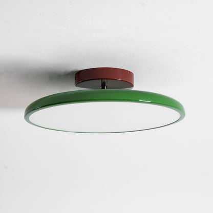 Plafonnier rond en bois orientable