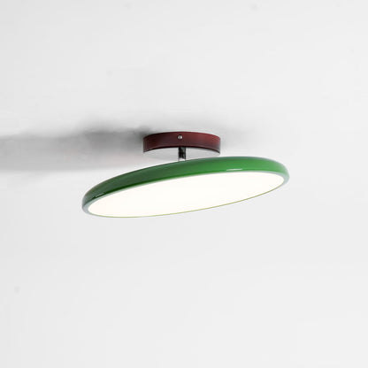 Plafonnier rond en bois orientable