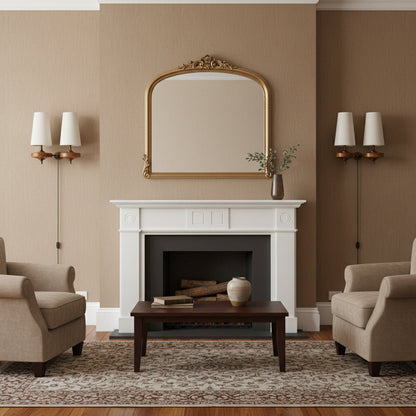 Applique murale enfichable en noyer et laiton