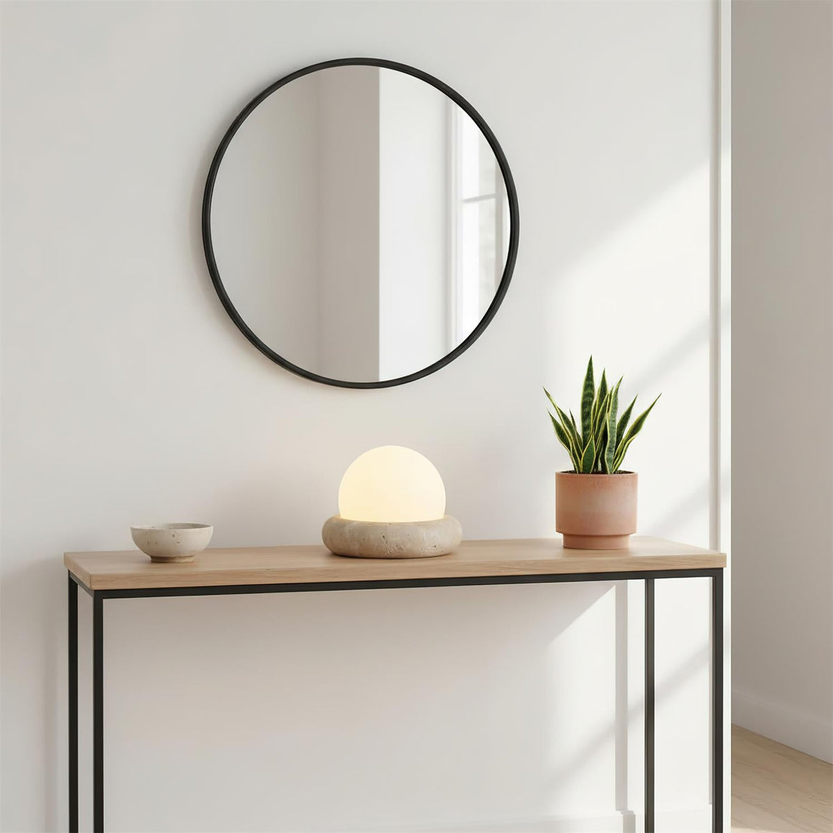 Lampe de table Wabi-Sabi en travertin Orlando
