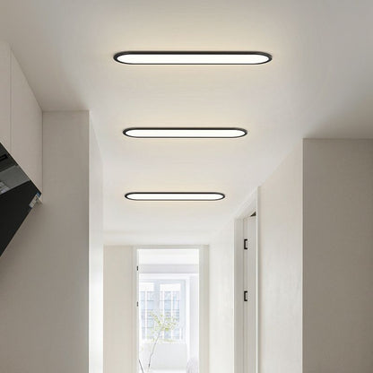 Plafonnier ovale minimaliste en métal Ovalis