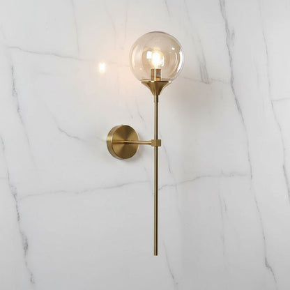 Applique murale Velmira mi-siècle à globe en verre