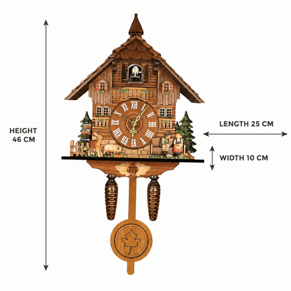 Horloge à coucou à pendule en MDF alpin Brenvika