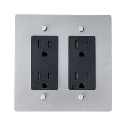 Prise double Galveno Vintage en laiton massif