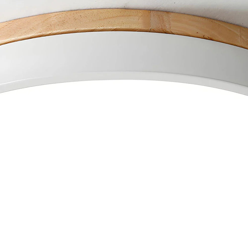 Plafonnier en bois minimaliste Lumbra affleurant