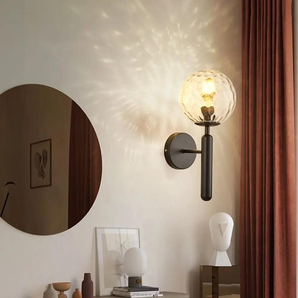 Applique murale moderne Ophira à globe en verre