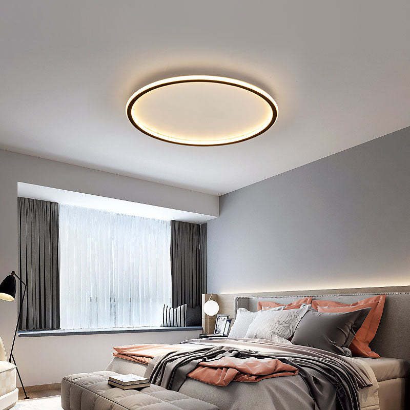 Plafonnier LED rond en acrylique affleurant