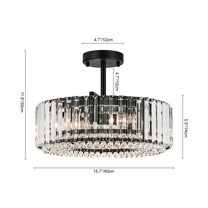 Plafonnier glamour en cristal sculpté