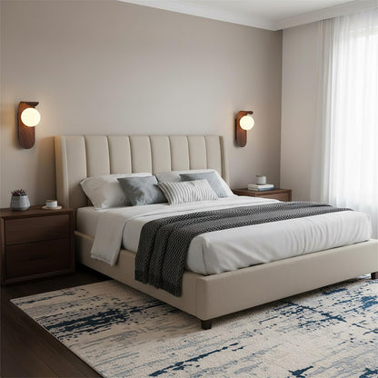 Applique murale globe minimaliste en bois Velmara