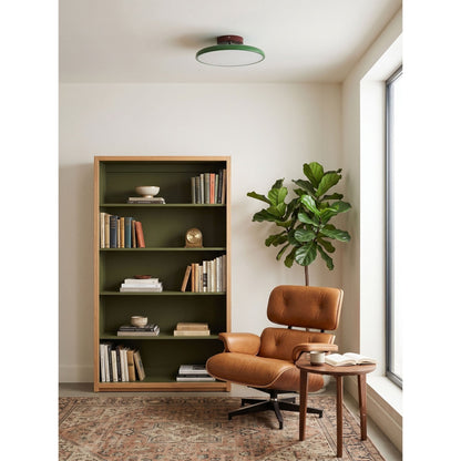 Plafonnier rond en bois orientable