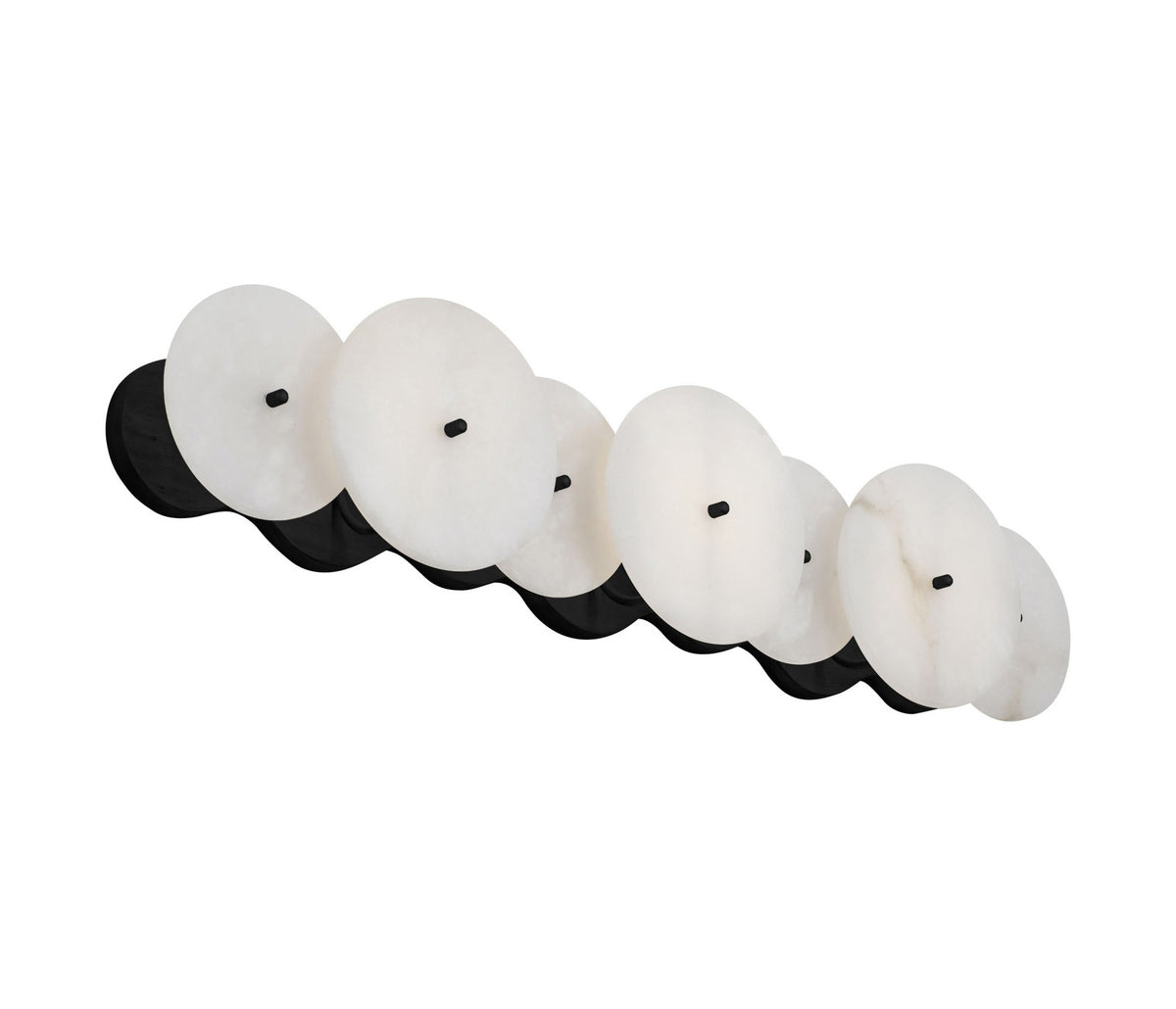 Applique de meuble moderne Lunavey en albâtre en forme de disque