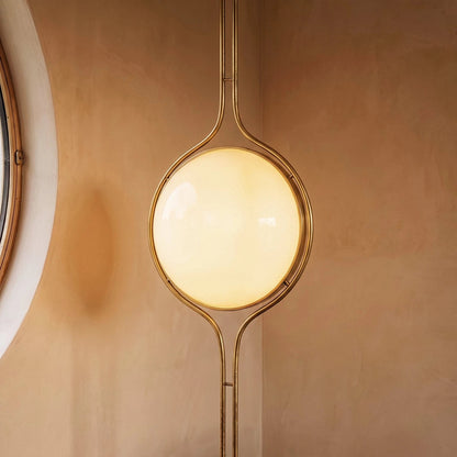 Lampadaire du sol au plafond en métal Pelvaro au style du milieu du siècle