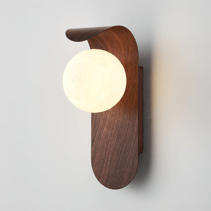 Applique murale globe minimaliste en bois Velmara